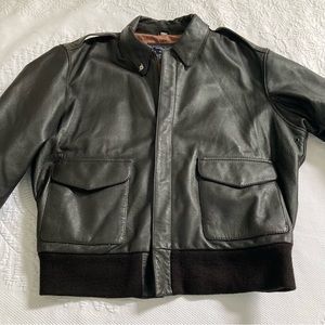 Blue Eagle Hammacher cockpit USA leather jacket coat brown men’s 46